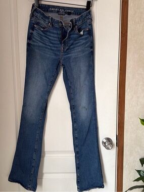 American Eagle Outfitters Women's Medium Blue Flare Jeans